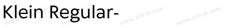 Klein Regular字体转换
